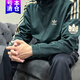 阿迪達斯（adidas）外套男裝秋季新款三葉草運動(dòng)服三條杠立領(lǐng)男士上衣夾克梭織 JL8400綠色 XL 推薦175-195斤