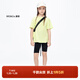 little MO&Co.兩件套 兒童套裝-童裝夏裝女童純棉短袖T恤抑菌短褲 冷光綠色 120 120/56