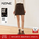 KBNE2025新款高端半裙氣質(zhì)a字裙半身裙咖啡色包臀裙短裙春秋冬女 咖啡色 S