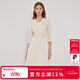 Scofield法式V領(lǐng)氣質(zhì)顯高通勤簡(jiǎn)約優(yōu)雅連衣裙女裝夏季新款 奶油色 L 170