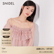 SNIDEL春夏甜美雪紡荷葉邊吊帶微透襯衫兩件套SWFB241145 粉色 均碼 （F）