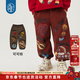 年衣童裝兒童褲子冬新款男女童加絨長(cháng)褲國風(fēng)運動(dòng)褲休閑褲生肖年服 可可棕 130