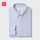 優(yōu)衣庫男裝高性能修身防皺條紋針織襯衫26春夏新款482405 478065 482405/66藍色 L