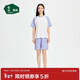松山棉店小輕松睡衣套裝莫代爾棉夏季薄款短袖家居服女士-紫色L