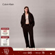 Calvin KleinJeans秋冬女士提花織帶抽繩腰c(diǎn)k抓絨休閑運動(dòng)褲衛褲針織長(cháng)褲