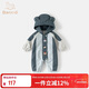 班喜迪嬰兒衣服春裝嬰幼兒寶寶連體衣超萌外出服春秋裝連帽卡通哈衣爬服 藍色 90cm
