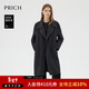PRICH【100%綿羊毛】復古格紋雙面呢外套冬季新款氣質(zhì)大衣 17深灰色 M 165