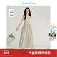 茵曼（INMAN）休閑無(wú)袖吊帶背心裙2025春秋女裝新品圓領(lǐng)抽繩收腰氣質(zhì)連衣裙  豆綠色 M
