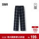 森馬（Semir）商場(chǎng)同款|休閑褲女冬季仿呢格紋加絨長(cháng)褲2025闊腿褲101725127019A