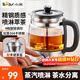 小熊（Bear）煮茶器蒸汽噴淋式養生壺加厚玻璃煮茶器黑茶辦公室蒸茶器迷你電熱燒水壺保溫小型泡茶爐1L送禮禮物 ZCQ-G08W6【升級精鋼質(zhì)感】 0.8L