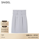 SNIDEL2025春夏時(shí)尚百搭高腰雙排扣直筒半身短裙SWFS252141 水藍色 S (0)