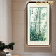 伯莎丹頓蘇繡竹子新中式掛畫(huà)客廳裝飾畫(huà)沙發(fā)背景墻國風(fēng)餐廳玄關(guān)壁畫(huà) 竹報平安 畫(huà)芯50x100cm外框73x133cm
