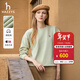 哈吉斯（HAZZYS）女裝 秋季女士【PHIZ系列】純棉休閑風(fēng)落肩衛衣女 淺綠色LG L (165/88A 40)