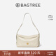 BAGTREE【明星同款】包包樹(shù)奶盒包植鞣皮單肩斜挎腋下通勤Hobo枕頭女士包 皎月白-中號【磁吸拉鏈款】 高級小眾情人節禮物