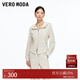VEROMODA衛衣2025冬季新款連帽拉鏈弧形衣擺短款上衣通勤百搭3254新年過(guò)年 蜜乳白色 L