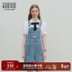 Teenie Weenie小熊女裝春夏裝牛仔背帶短褲簡(jiǎn)約時(shí)尚休閑通勤連體褲 淺藍色 M (165)