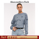 Abercrombie & Fitch美式舒適保暖抓絨時(shí)尚百搭花卉圖案衛衣25秋冬女裝152-5351 藍灰色 L (165/104A)