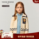 Teenie Weenie Kids小熊童裝25年新款秋冬男女寶寶學(xué)院風(fēng)拉鏈針織毛衣開(kāi)衫 米白色 100 cm