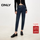 ONLY秋季通勤百搭高腰小腳褲九分褲牛仔褲女|124449026 J35 510洗水牛仔藍 L (170) 72A