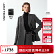 朗姿復古羊毛灰色高智氣質(zhì)通勤職業(yè)西服外套女2024冬季新款西裝 深灰色2 2XL