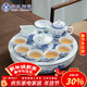 蘇氏陶瓷新年禮物國潮青花功夫茶具儲水托盤(pán)三才蓋碗茶壺薄胎茶杯大套禮盒