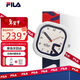 斐樂(lè )（FILA）手表女新年禮物潮流撞色運動(dòng)硅膠表學(xué)生手表 FLM38-6098-011