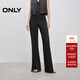 ONLY2025秋季新款通勤風(fēng)西褲面料喇叭褲長(cháng)褲休閑褲女|125314040 H1Z黑色 L
