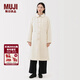 MUJI 女式 蓬松棉服立領(lǐng)大衣 外套女款冬裝長(cháng)款冬季女裝棉衣衣服 象牙色 M (160/84A)