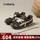 妙麗（Millies）德訓鞋女平底圓頭時(shí)尚旅游鞋2025冬季新款百搭運動(dòng)休閑鞋 咖啡色 36 (230mm) 標準碼