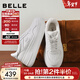 百麗（Belle）沈月同款步步糕厚底小白鞋女商場(chǎng)新款增高加絨休閑板鞋E7J1DAM6 米白色-絨里（6CM跟高）【沈月同款】 37 (235mm)
