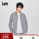 Lee商場(chǎng)同款25新品舒適版翻領(lǐng)格紋101+深藏青色男長(cháng)袖襯衫休閑潮 深藏青色 L