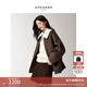 玖姿·安娜蔻休閑工裝風(fēng)100%羊毛夾克雙面呢大衣女2025冬季新款 咖啡 L