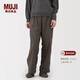MUJI女式 防風(fēng)里起毛輕便褲褲子女款長(cháng)褲休閑褲女裝25年冬季 BE1XOA5A 深棕色 L （165/70A）