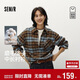 森馬（Semir）商場(chǎng)同款|長(cháng)袖襯衫女冬中長(cháng)款磨毛純棉寬松2025襯衣101725105005