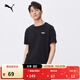 彪馬（PUMA）黑白修身印花休閑短袖T恤男女款新款運動(dòng)上衣 690229 黑色-01 L (180/100A)