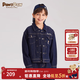 PawinPaw卡通小熊童裝春夏男童學(xué)院風(fēng)帥氣字母牛仔外套 深牛仔色/57 160 cm