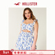 HOLLISTER25夏季甜美歐若風(fēng)鏤空小飛袖連衣裙褲女裝359-5034 白色碎花 XS (160/84A)標準版