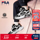 斐樂(lè )FILA 兒童童鞋跑步鞋2025年冬季新款男女小童旋鈕扣運動(dòng)鞋子 黑/太空銀-BS 32