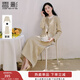 香影小香風(fēng)套裝女2026春新款一整套穿搭上衣半身裙法式兩件套早秋 米黃 M