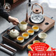 尚言坊功夫茶具整套高檔茶盤(pán)帶燒水壺一體泡茶器全套煮茶器煮茶爐套裝