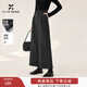 香影【加絨】九分闊腿西裝褲女2025冬季新款高腰垂感灰色直筒西褲 熔巖灰色 M 160/64A/95-110斤