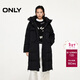 ONLY 2025冬季90白鴨絨三防連帽保暖中長(cháng)款羽絨服女|125412021