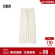 森馬（Semir）休閑褲女冬季抓絨分割松緊腰寬松長(cháng)褲顯腿長(cháng)風(fēng)闊腿褲101724127011