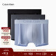 Calvin Klein內衣【情人節禮盒黑標系列】本命年新年紅ck三條順滑低腰內褲男 33V-太空黑/炭灰/冰藍 3條 L