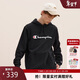 Champion冠軍連帽衛衣男草寫(xiě)logo印花美式復古潮牌女 黑色1 2XL 