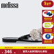 melissa梅麗莎女款夏季新款休閑外穿平底拖鞋35704 黑色/米色 39