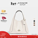 蔻馳（COACH）【禮物】奧萊女士女包HADLEY 21號半月包單肩斜挎包菜籃子通勤 B4/粉筆白色