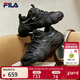 斐樂(lè )（FILA）官方貓爪7代女鞋老爹鞋2026春季新款厚底鞋休閑鞋運動(dòng)鞋 黑/太空銀-BS 38.5