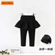 女童打底褲春秋款假兩件裙褲1-3歲6小童褲裙冬裝兒童嬰兒外穿褲子 黑色 - （加絨加厚） 100  建議身高（85-95）