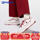 FILA FUSION斐樂(lè )女鞋潮牌情侶小白鞋2026新款板鞋女休閑運動(dòng)鞋女 香雪白/酒紅色-WW 37.5